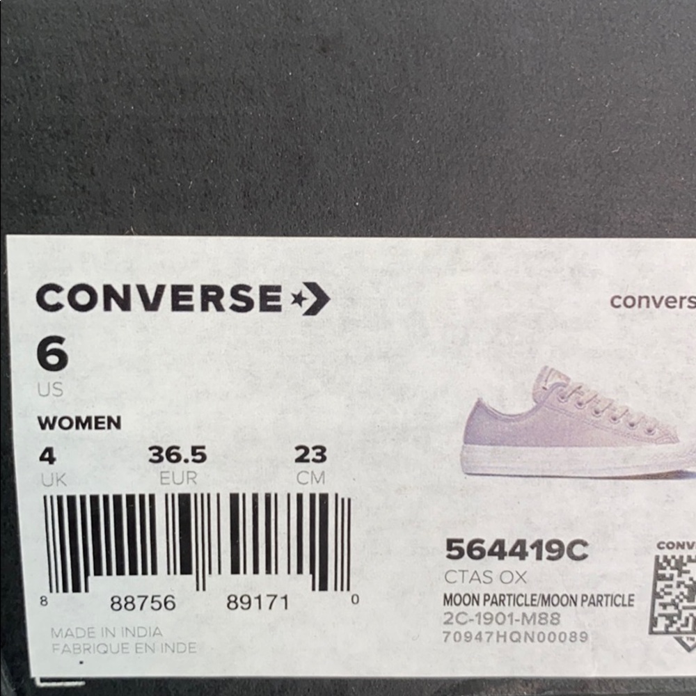NWT Converse Ctas OX Leather Papyrus W AUTHENTIC - Picture 9 of 9